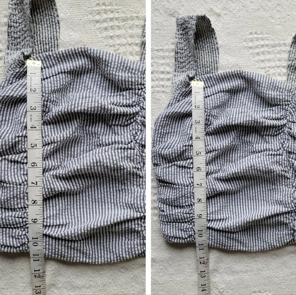Anthropologie Pilcro Ruched Stripped Mid  Fit Summer Tank - Picture 7 of 8